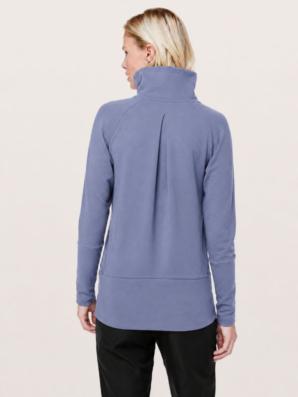 Alo Yoga Blue-Gray Long Sleeve Pullover Hoodie Lightweight - Picture 2 of 6
